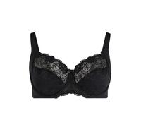 Dorina Philippa Sujetador con Aros para Mujer - Microfibra Jacquard con Detalles de Encaje, Alas en U y Tirantes Ajustables para Elevación y Soporte, Negro