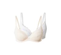 Dorina Sujetador 'Plunge' beige / blanco 75xA beige / blanco