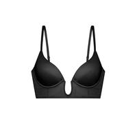 Dorina Sujetador Sexy Demi Sublime Sculpt Mujer - Ligeramente Acolchado, con Aros, Copas Moldeadas, Tirantes Multi-Posición Ajustables, Diseño Plunge con Aro en U, Microfibra Brillante, Negro