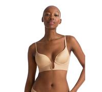 Dorina Sujetador Sexy Demi Sublime Sculpt Mujer - Ligeramente Acolchado, con Aros, Copas Moldeadas, Tirantes Multi-Posición Ajustables, Diseño Plunge con Aro en U, Microfibra Brillante, Beige
