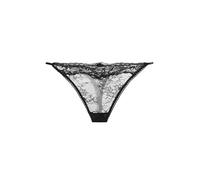 Dorina Tanga/String de Encaje Origins - Diseño Totalmente de Encaje con Ribete de Encaje, Aberturas de Pierna con Elástico Picot, Lazo Decorativo Delantero, Negro