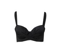 Dorina Sujetador de Bikini Ligeramente Acolchado Azores - Copas Moldeadas, Aros de Soporte Discretos, Detalle de Tejido Retorcido, Tirantes Ajustables, Cierre de Corchete Trasero, Negro