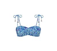 Dorina Ventura Top de Bikini Bandeau - Microfibra Estampada, Relleno Ligero & Tirantes Multi-Posición