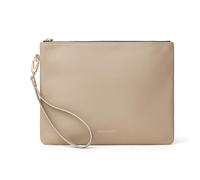 DORIS&JACKY Bolso de mano de piel de cordero para mujer, diseño suave, delgado, para teléfono celular, con correa desmontable, Beige-piel de cordero