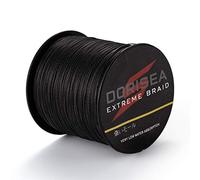 Dorisea Extreme Braid - Hilo de pesca trenzado (100% polietileno, 1000 m, prueba de 2,7 a 226,8 kg, resistente a la abrasión, color negro 13,6 kg/0,26 mm, artículo de pesca