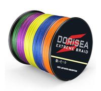 DORISEA Extreme Traid 100% PE Trenzado línea de Pesca 6 - 300 Libras Alambre de Pesca de Prueba de 300 m/328 Yardas, Resistente a la abrasión (Multicolor, 400 Libras/1,4 mm (16 Hilos))