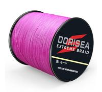 DORISEA Trenza extrema 100 % hilo de pescar trenzado Pe 300 m 3-136 kg prueba (rosa, 7 kg / 0,18 mm)