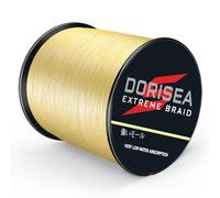 DORISEA Trenza extrema 100% Pe trenzado Pesca línea de prueba 6300Lb Pesca Wire 100m / 109Yards 40 libras / 0,32 mm Amarillo