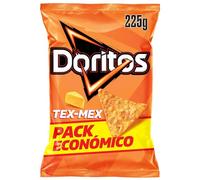 Doritos Tex Mex, Nachos con sabor a queso, Producto de Aperitivo, bolsa familiar, 225 gr