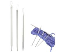 DORKIN Agujas para coser a mano, hilos de nailon para crochet para coser a mano, agujas de lana para coser, agujas de zurcir con ojo grande para tejer lana