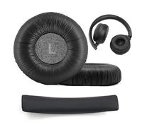 DORKIN Almohadilla para auriculares, Un par de almohadillas negras para auriculares JBL Tune 450BT, 500BT, 510BT, 520BT y E40BT, con diadema y almohadillas, 70 mm.