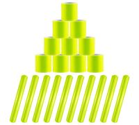 DORKIN Reflectores de ciclismo, paquete de 20 brazaletes reflectantes, bandas reflectantes retráctiles automáticas, aptos para ciclismo y senderismo (amarillo fluorescente).