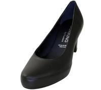 Dorking 5794 - Zapatos De Piel De Salón Altos con Plataforma Delante En Color Negro, Burdeos y Porcelana - 35, Negro