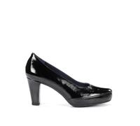Dorking 5794 - Zapatos De Piel De Salón Altos con Plataforma Delante En Color Negro, Burdeos y Porcelana - 40, Negro
