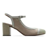 Dorking - Zapato de Piel con tacón Cuadrado Ancho,Destalonado,clásico,salón,Punta Redonda, para: Mujer Color: Hielo Talla:37