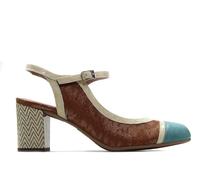 Dorking - Zapato de Piel con tacón Cuadrado Ancho,Destalonado,salón,Punta Redonda,clásico para: Mujer Color: Cuero Talla:39