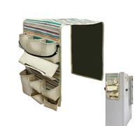 Dorm Fridge Organizer 14 bolsillos, refrigerador bolsillos laterales de almacenamiento | Organizador impermeable para frigorífico para autocaravana, sala de estar, lugar de trabajo