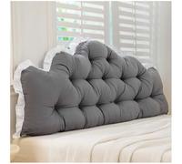 Dorm Headboard Pillow Twin XL, RuffleTufted Crown Backrest Cushion for Sitting, Reading & Loungin (Dark Gray,180 * 65 * 10cm)