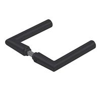 DORMA GLAS 85233030499, 8 mm, par de pulsadores AL3 52.330, forma de L, 8 mm, negro mate RAL 9005