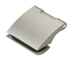 Dorma Glas Arcos Office - Bisagra para puertas de cristal, grosor de cristal 8-10 mm, bisagras de aluminio con efecto acero inoxidable, contenido: 2 unidades