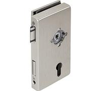 Dorma Glas Cerradura para puerta de cristal Junior Office Classic PZ con cambio para rosetas, grosor del cristal 8 mm, herraje de cristal izquierdo - efecto aluminio acero inoxidable
