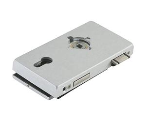 Dorma Glas Cerradura para puerta de cristal Junior Office Classic PZ con cambio para rosetas, grosor del cristal 8 mm, herraje de cristal derecho - aluminio anodizado plateado