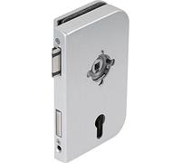 Dorma Glas Cerradura para puerta de cristal Junior Office PZ con cambio, grosor del cristal 8 mm, herraje de cristal derecho - aluminio anodizado plateado