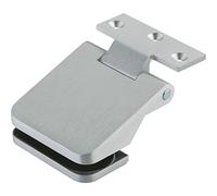 Dorma Glas Juego de 2 herrajes para puertas de cristal, grosor de cristal 8-10 mm, herraje para puerta de cristal (aluminio anodizado), color plateado