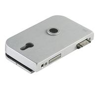 Dorma Glas Junior Office PZ - Cerradura para puerta de cristal (8 mm, cristal izquierdo, aluminio anodizado plateado)