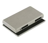 Dorma Glas Puerta de cristal (cerradura para puerta de cristal), Junior Office, grosor del cristal 8-10 mm, herraje de cristal izquierdo, efecto aluminio de acero inoxidable
