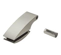 Dorma Glas Studio Rondo - Bisagra para puertas de cristal (grosor de 8 mm, aluminio y acero inoxidable, 2 unidades)