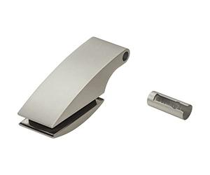 Dorma Glas Studio Rondo - Bisagra para puertas de cristal (grosor de 8 mm, aluminio y acero inoxidable, 2 unidades)