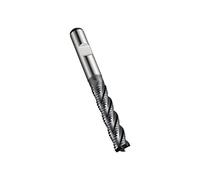 Dormer C94820.0 Series C948 HSS-E-PM 4 flautas de la serie larga fresadora de extremo de desbaste con revestimiento Alcrona, vástago DIN 1835B, diámetro de corte 20.00 mm