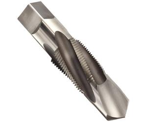 Dormer E653 combinación de acero de alta velocidad brocas y grifo de tubería, NPT, sin recubrimiento (Bright) acabado, redondo filo con punta cuadrada, 1/2"-14, 1
