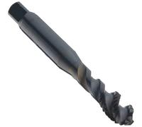 Dormer mtt-x E003/mtt-x E013 en polvo Metal espiral Flauta rosca grifo, negro óxido de acabado, redondo filo con punta cuadrada, modificado tocando fondo fresa, M6-1, 1