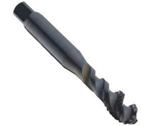 Dormer mtt-x E003/mtt-x E013 en polvo Metal espiral Flauta rosca grifo, negro óxido de acabado, redondo filo con punta cuadrada, modificado tocando fondo fresa, M6-1, 1