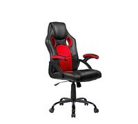 DORMIDAN - Silla Gaming Giratoria, Regulable en Altura, con Respaldo, para Videojuego y Oficina - Racing SR-1 (Roja)