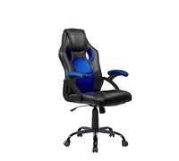 DORMIDAN - Silla Gaming, Silla de Oficina, Silla Giratoria, Regulable en Altura, con Respaldo, para Videojuegos, Silla Racing SR-1 (Azul)