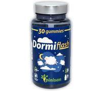Dormiflash gummies Pinisan, relax gummies, gominolas con melatonina, vitaminas, colina y extractos titulados de plantas, sin gluten, sin lactosa y vegano