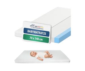 DormiGood Colchon Cuna 70x140 cm - Made in Germany - Colchón Cuna 70x140 Apto hasta los 5 años - Colchon para de Espuma certificada con Bordes Reforzados