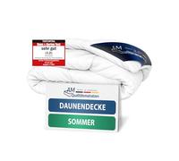 DormiGood Edredón plumón 140x220 - Made in Germany - Relleno nordico Cama con 100% plumón - Edredón de Plumas 140x220cm Verano - Edredon Certificado Oeko-Tex 140x220 - Edredon nordico Plumon