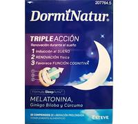 DORMINATUR FORMULA SleepActiv MELATONINA, GINKGO BILOBA Y CÚRCUMA 30 COMP