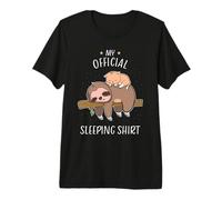 Dormir Bien con Perezoso Gato Camiseta de Dormir Mujeres Hombres niño Camiseta Premium