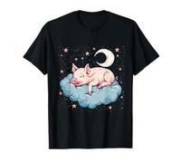 Dormir Cerdo Nube Cerdo Amante Lindo Dormir Animal Dormido Camiseta