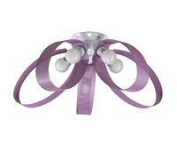 dormir con pies de Techo Techo 5 Luces con pétalos de metal CALADO Color MALVA