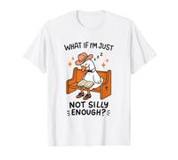 Dormir en la Iglesia Ganso No es lo Suficientemente Tonto Divertido Camiseta gráfica económica, Hombre, Blanco, L