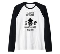 Dormir es Opcional Juegos de Mesa No Son Camiseta Manga Raglan