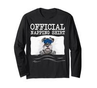 Dormir Schnauzer Miniatura Dormir Siesta Oficial Manga Larga