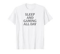 Dormir y Jugar Todo el día Perezoso Camiseta