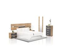 Dormitorio ataneq pure 5c cambria - grafito x x cm 260 cm